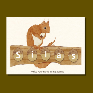 Squirrel Name Spelling Activity