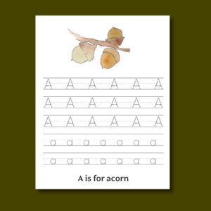 Nature Alphabet Tracing Worksheets