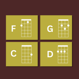 Ukelele Chord Flash Cards