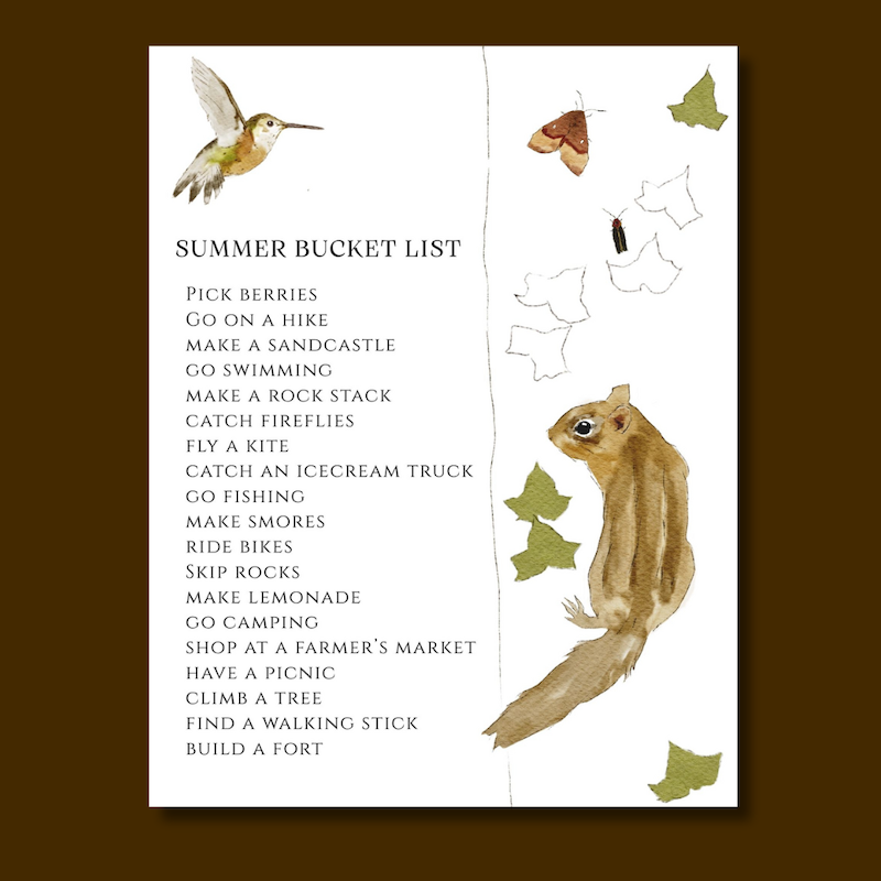 Summer Bucket List Poster
